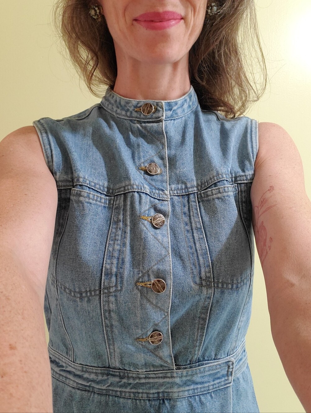 Sleeveless Denim Skort Jumpsuit Vintage Size 5/6